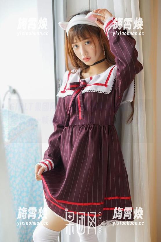 GIRLT果团网 - 王语纯携手水手服全套，图片每一帧都让人想说声“哇，太美了！”