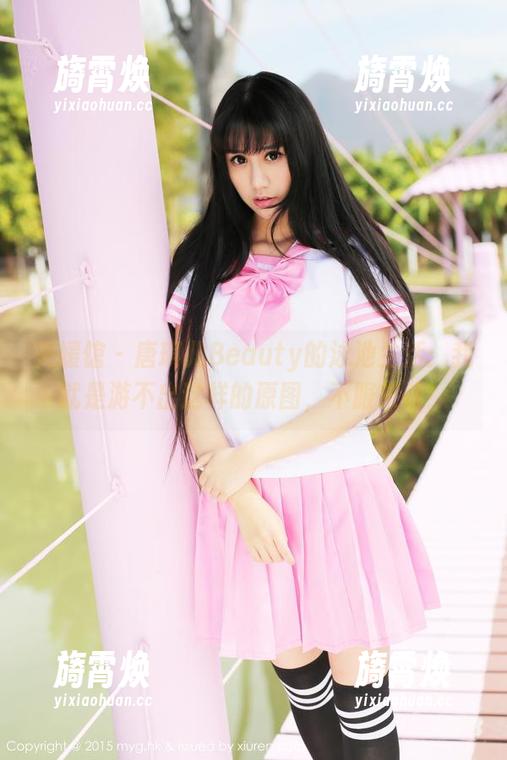美媛馆 - 唐琪儿Beauty的泳池生活：我就是游不出这样的原图，不服来战！